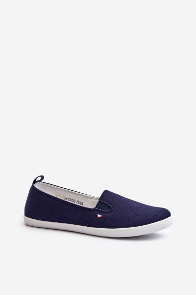 Women's Navy Slip-On Canvas Sneakers Adrancia 2