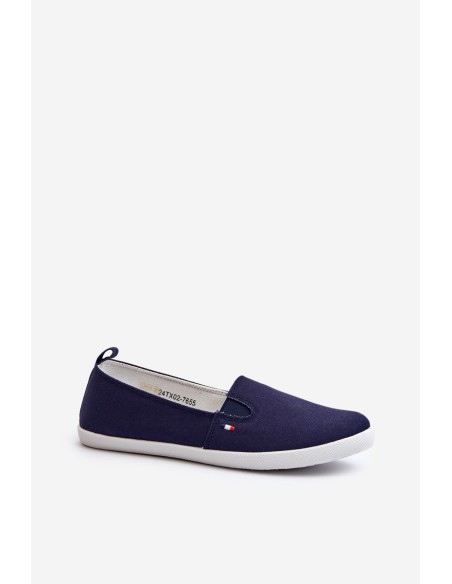 Women's Navy Slip-On Canvas Sneakers Adrancia