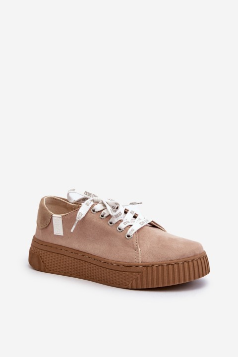 Women's sneakers MEMORY FOAM SYSTEM BIG STAR NN276002 Dark Beige