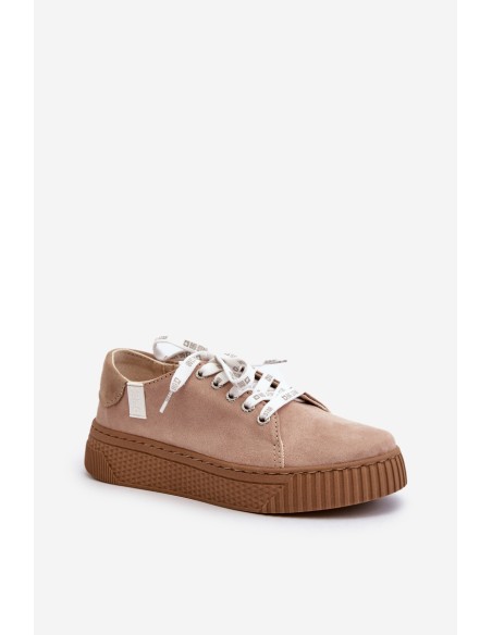 Women's sneakers MEMORY FOAM SYSTEM BIG STAR NN276002 Dark Beige