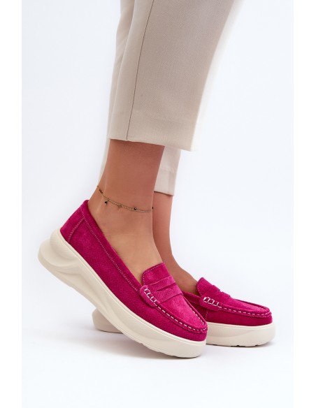 Suede Women's Moccasins Fuchsia Filidia