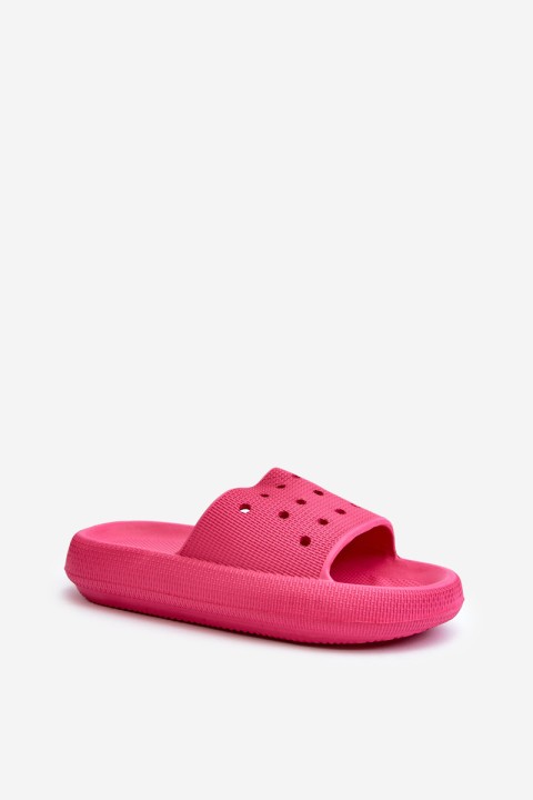 Women's Foam Slides on Thick Sole Fuchsia Beula