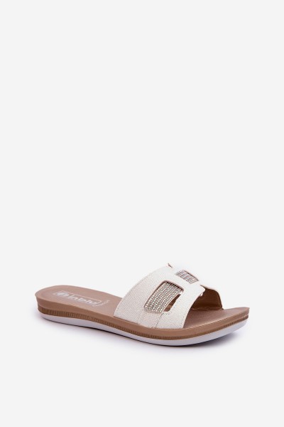 Comfortable Shiny Women's Flip-Flops Inblu BA000050 White 2