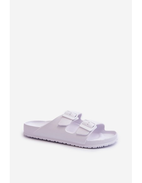 Women's Foam Flip Flops with Buckles White Luciene