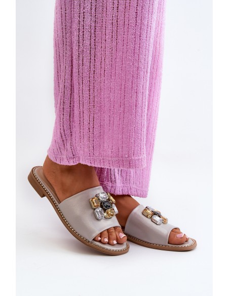 Women's Sandals With Decorations S.Barski KV27-031 Beige