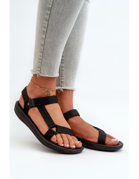 Women's Sports Sandals with Velcro Black Vilari