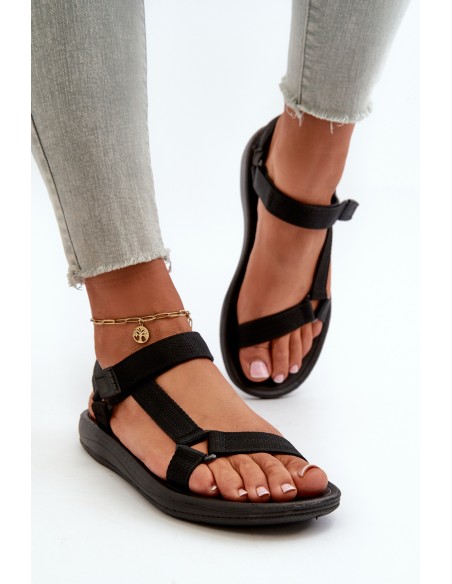 Women's Sports Sandals with Velcro Black Vilari