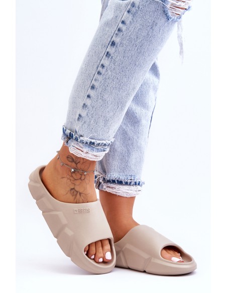 Women's Light Foam Big Star Slippers LL274593 Beige