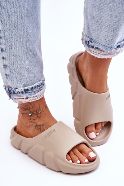 Women's Light Foam Big Star Slippers LL274593 Beige 2
