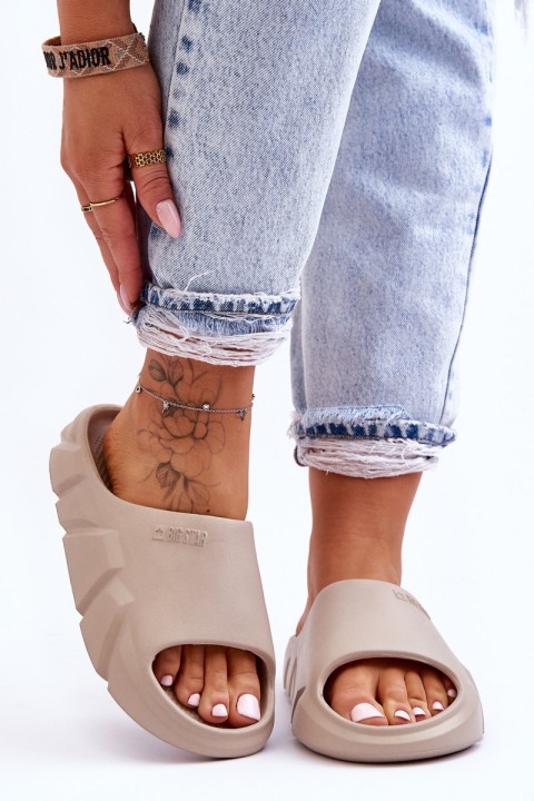 Women's Light Foam Big Star Slippers LL274593 Beige