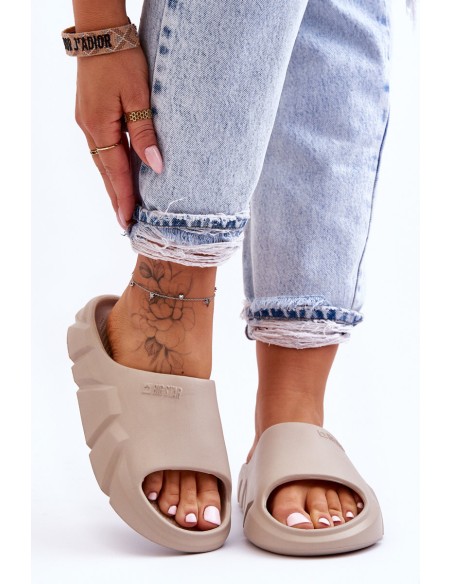 Women's Light Foam Big Star Slippers LL274593 Beige