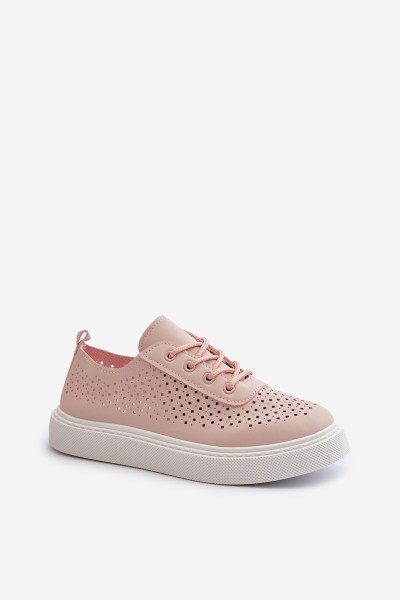 Lace-Up Platform Sneakers Pink Tanvi 2