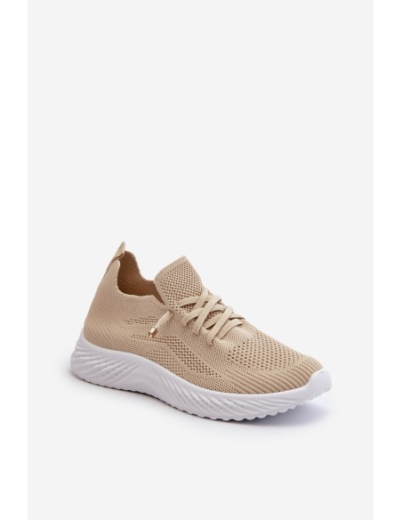 Women's Beige Sports Slip-On Shoes Jagelia