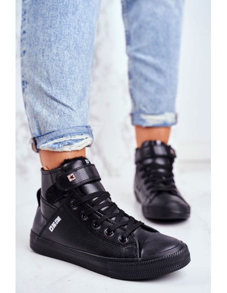 BIG STAR Leather Warmed Sneakers V274542FW Black