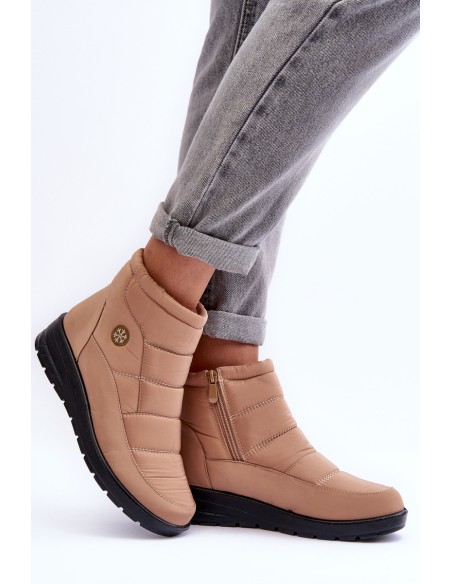 Women's Padded Snow Boots Beige Helis