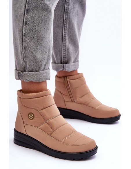 Women's Padded Snow Boots Beige Helis