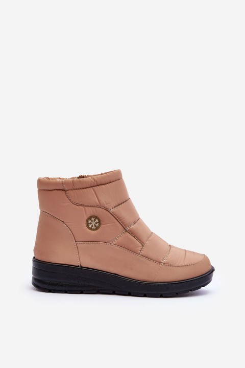 Women's Padded Snow Boots Beige Helis