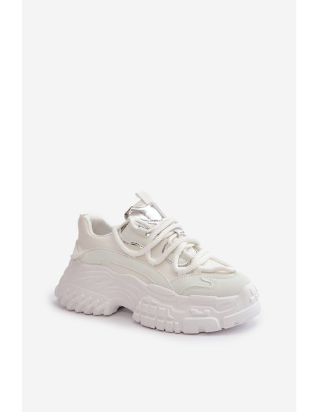 Women's sneakers on chunky sole white Nevela