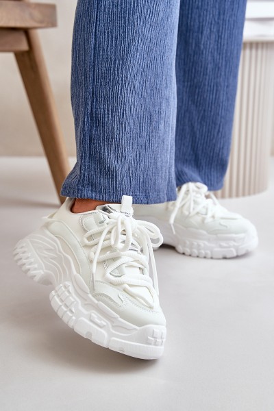 Women's sneakers on chunky sole white Nevela 2