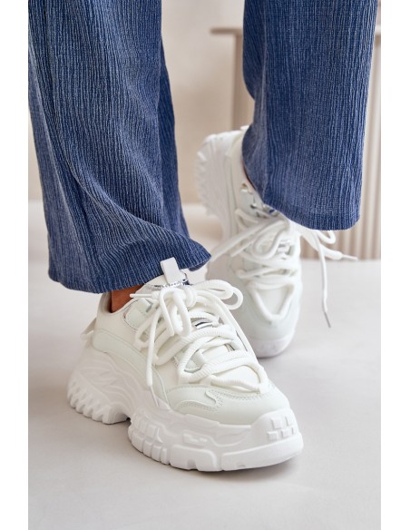 Women's sneakers on chunky sole white Nevela