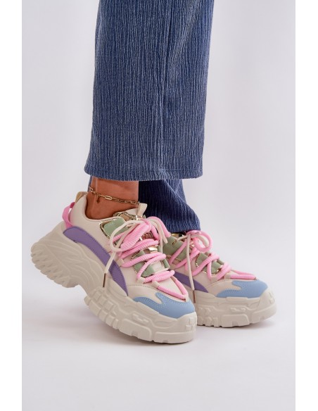 Women's sneakers with chunky sole multicolor Nevela