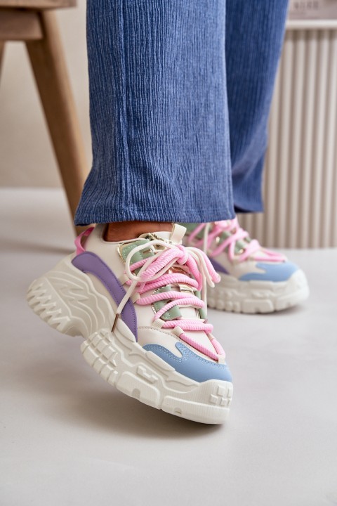 Moteriški sportbačiai su storu padu daugiaspalviu Nevela