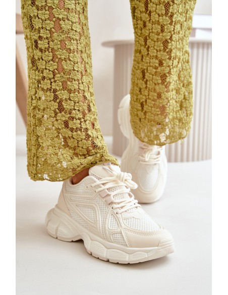 Women's Sports Sneakers Beige Timoci