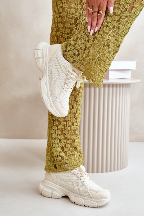 Women's Sports Sneakers Beige Timoci