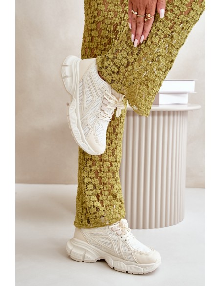 Women's Sports Sneakers Beige Timoci