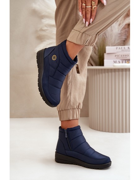 Women's Insulated Snow Boots Navy Helis