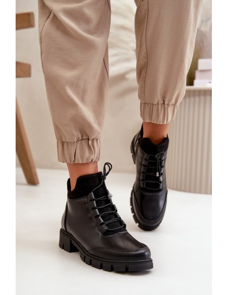 Low Women's Insulated Boots Made Of Eco Leather Black Erisabelle