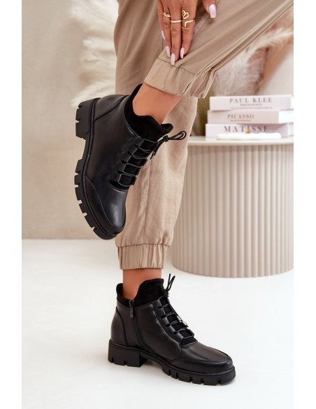 Low Women's Insulated Boots Made Of Eco Leather Black Erisabelle