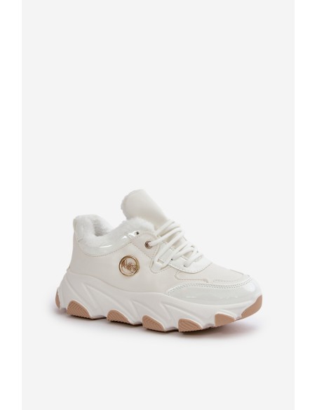 Women's Sports Shoes Laced Insulated On Platform White Verioras