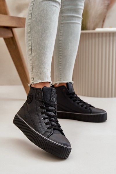 Women's Insulated Sneakers Made Of Eco Leather Big Star OO274790 Black