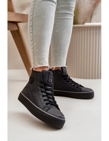 Women's Insulated Sneakers Made Of Eco Leather Big Star OO274790 Black