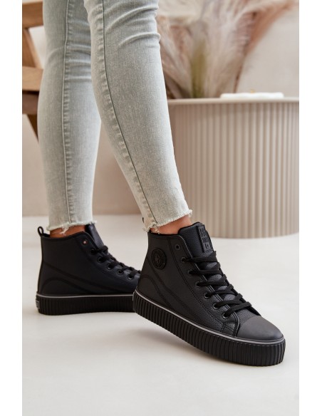 Women's Insulated Sneakers Made Of Eco Leather Big Star OO274790 Black