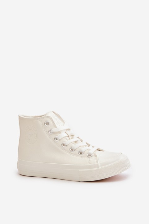 Moteriški izoliuoti sportbačiai iš ekologiškos odos baltos spalvos Big Star OO274932