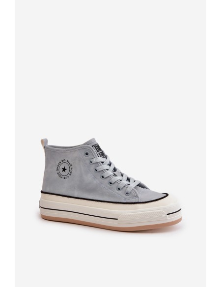 Warm Women's Platform Sneakers Eco Leather Big Star OO274069 Blue