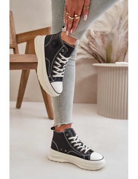 Warm Women's Platform Sneakers Eco Leather Big Star OO274068 Pink