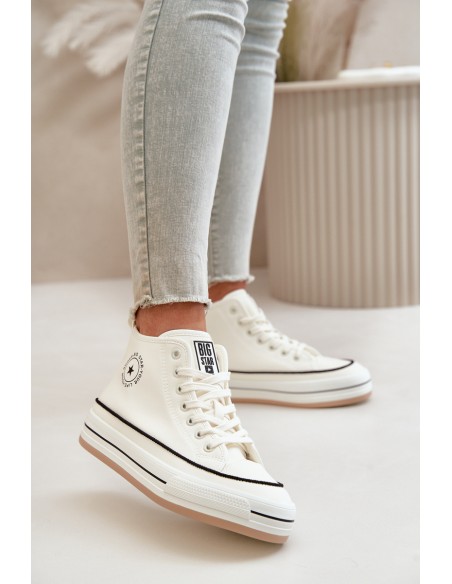 Warm Women's Sneakers On Platform Eco Leather Big Star OO274061 White