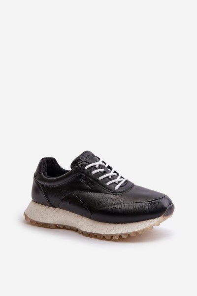 Women's Sneakers Sports Shoes Made Of Eco Leather Big Star OO274024 Hi-Poly System Black 2