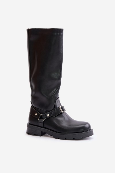 Warm Ladies Boots with Zipper Eco Leather Black Tialethe 2