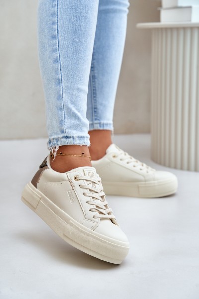 Warm Women's Platform Sneakers Big Star OO274A454 Beige
