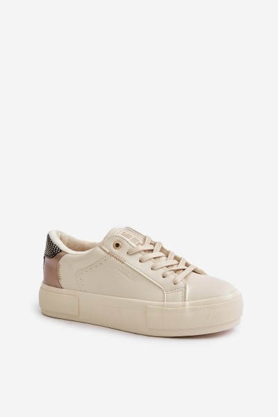 Warm Women's Platform Sneakers Big Star OO274A454 Beige 2