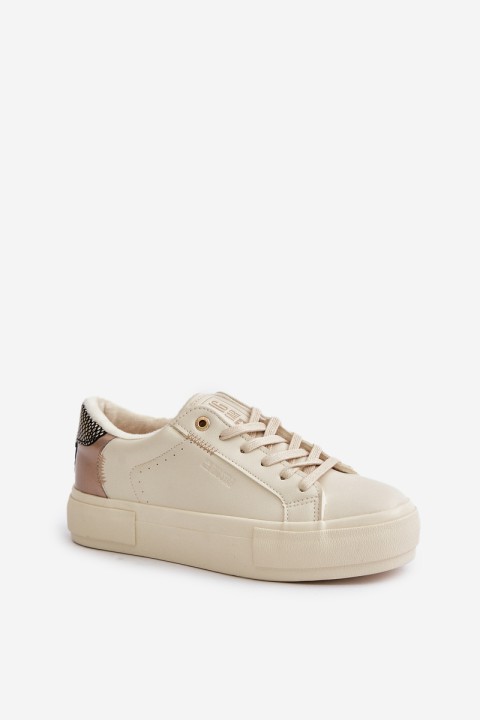Warm Women's Platform Sneakers Big Star OO274A454 Beige