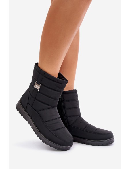 Light Women's Snow Boots With Zipper Black Mezitha