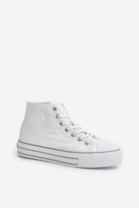 Warm Women's Platform Sneakers OO274A473 White