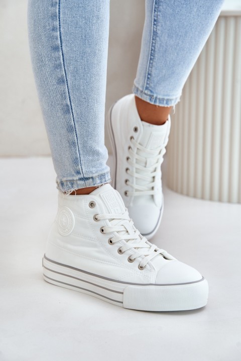 Warm Women's Platform Sneakers OO274A473 White