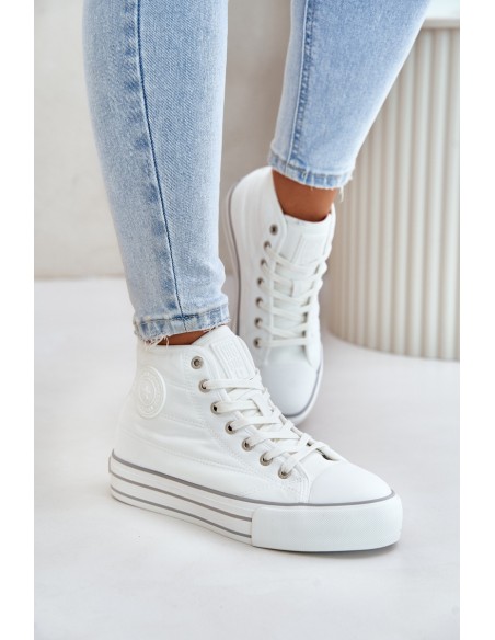Warm Women's Platform Sneakers OO274A473 White