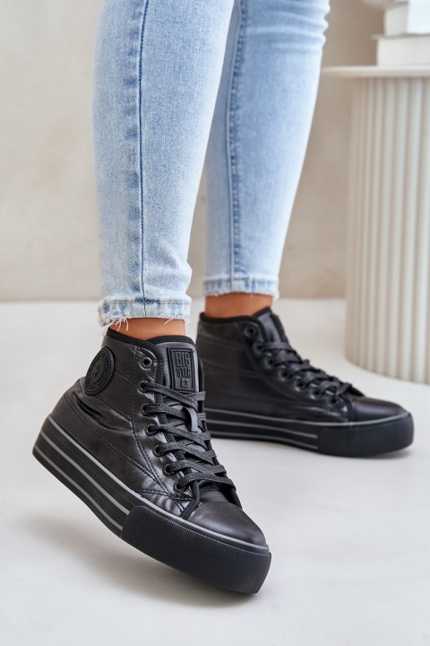 Warm Women's Sneakers on Platform OO274A471 Black